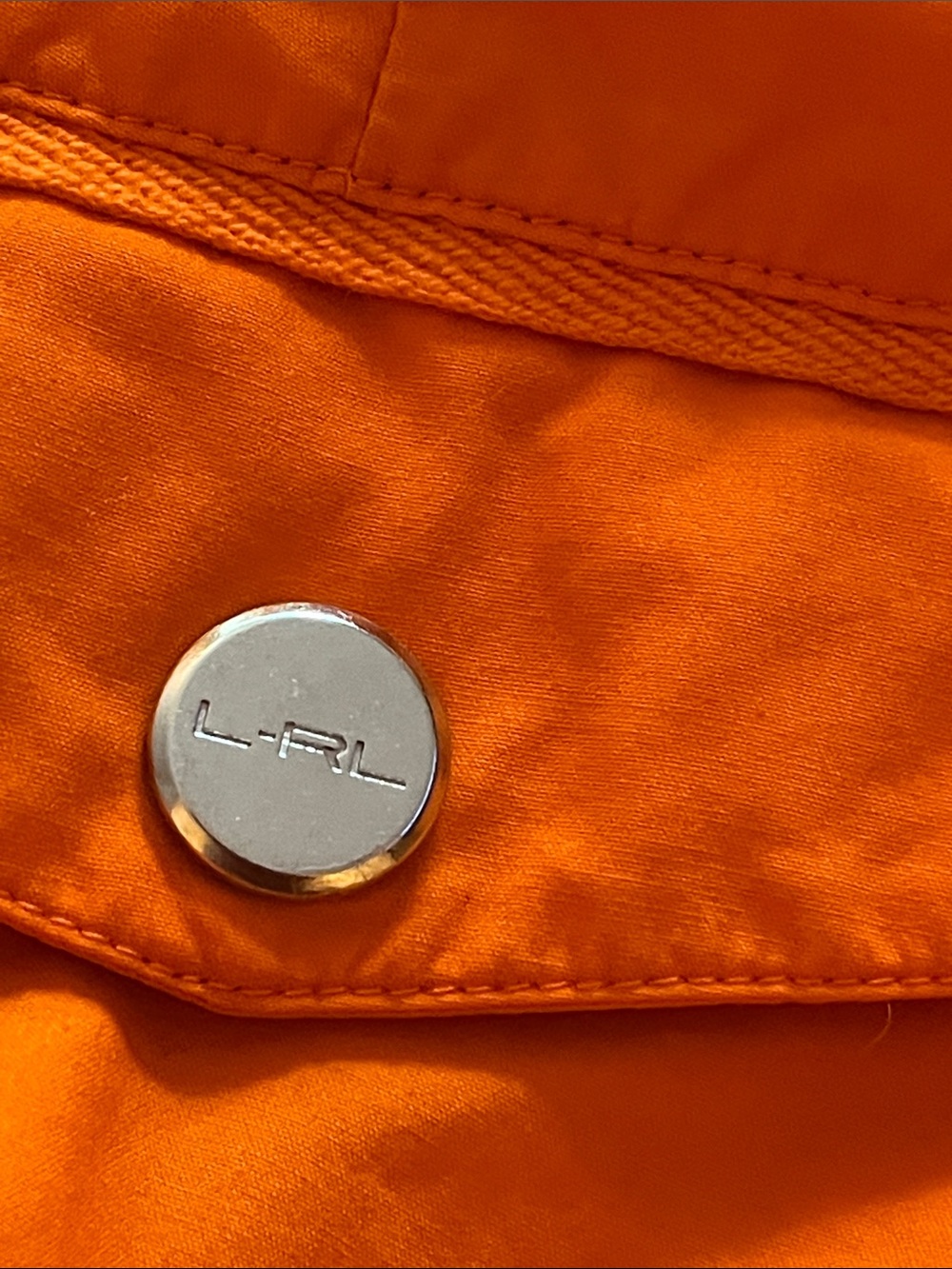 Ralph Lauren  orange woman cargo cotton pants, size 12, nice!! - Picture 6 of 14